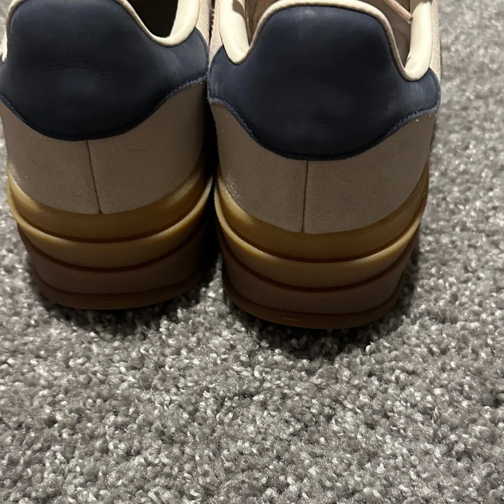Adidas Sambas Cream and Navy Platform Sneakers - Picture 7 of 7